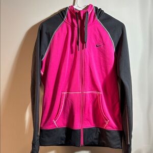 Nike Women's Vibrant Pink and Charcoal Jacket